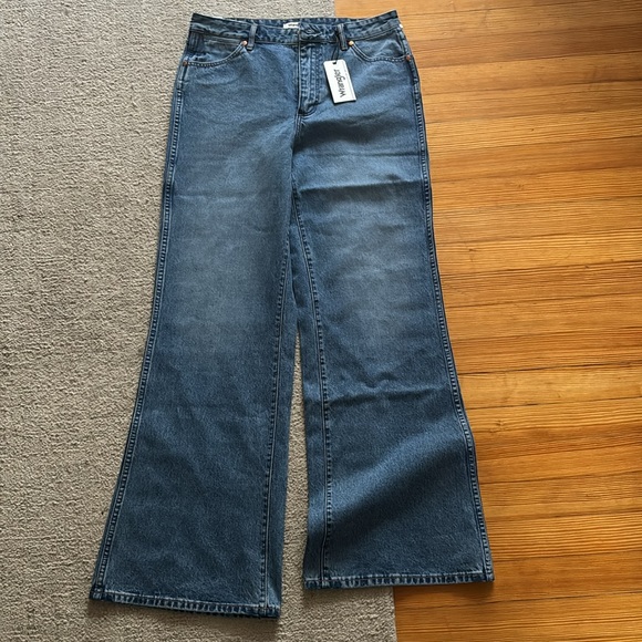 free people wrangler stylish Blue Flare Jeans for Women - Picture 5 of 7